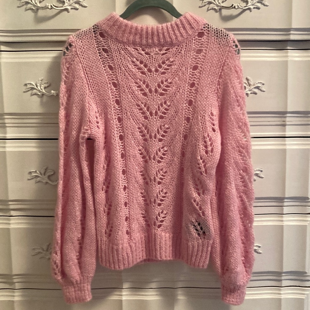 H&M Open-Knit Pink Sweater